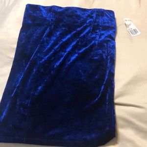 Velvet pencil midii skirt